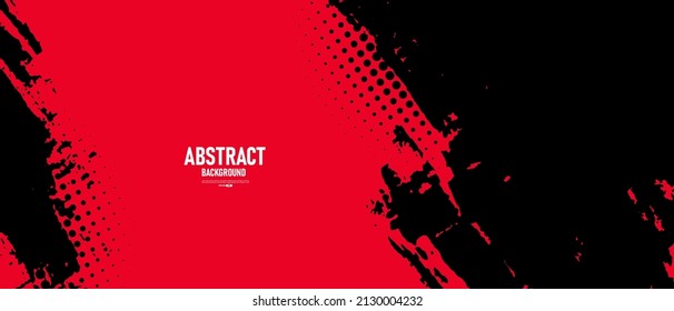 Black and red abstract grunge background with halftone style.