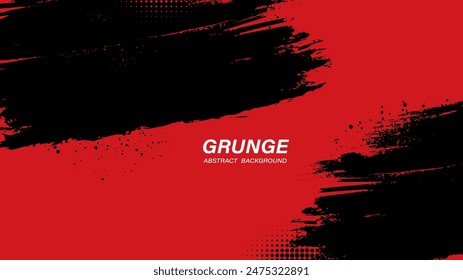 Fondo abstracto negro y rojo del grunge