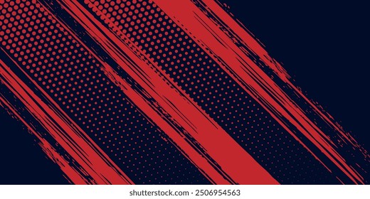 Fondo abstracto del grunge negro y rojo con el fondo moderno del deporte de las artes del estilo del medio tono