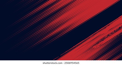 Black and red abstract grunge background with halftone style modern arts sport background abstract