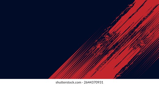 Black and red abstract grunge background with halftone style modern arts sport background abstract