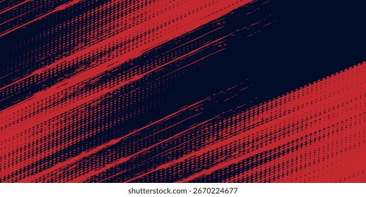 Fondo abstracto del grunge negro y rojo con el arte moderno abstracto del estilo del medio tono