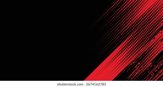 Black and red abstract grunge background with halftone style. grunge texture background.  football, basketball, baseball, tennis, rugby, bicycling design simple abstract modern
