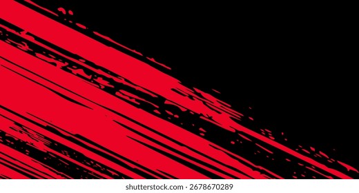 Fondo abstracto grunge negro y rojo simple arte moderno buenas ilustraciones buena textura de Vector