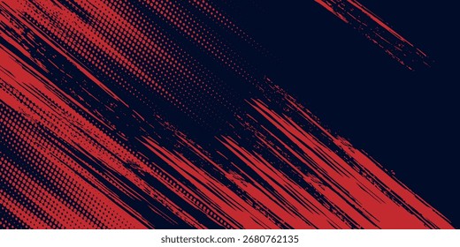 Fondo abstracto del grunge negro y rojo con el fondo moderno del deporte de las artes del estilo del medio tono