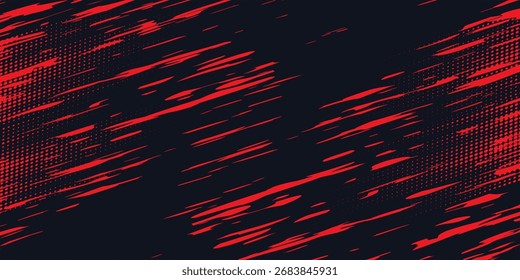 Fondo abstracto grunge negro y rojo con estilo semitono.
