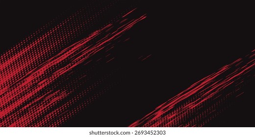 Fondo abstracto del grunge del negro y del rojo con el fondo abstracto del deporte de las artes modernas del estilo del medio tono