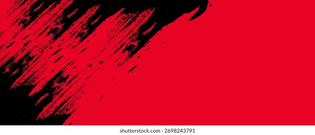 Black and red abstract grunge background with halftone style.
