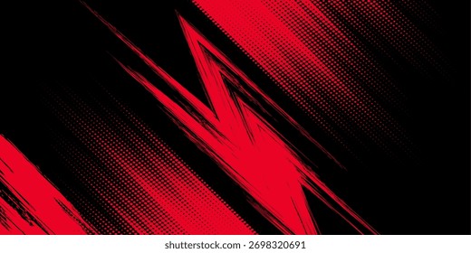 Fondo abstracto del grunge negro y rojo con el rojo moderno del estilo del medio tono