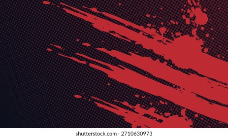 Fondo abstracto del grunge del negro y del rojo con el fondo abstracto del deporte de las artes modernas del estilo del halftone. Ilustración del Vector eps 10
