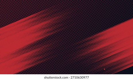 Fondo de grunge abstracto negro y rojo con medio tono estilo arte moderno deporte moderno fondo abstracto. Ilutración de Vector 