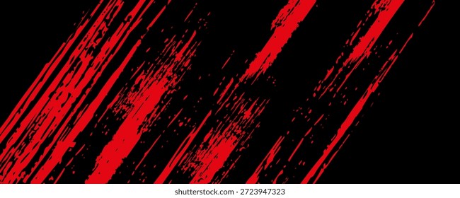 Fondo de grunge abstracto negro y rojo con estilo de semitono. Vector Eps10