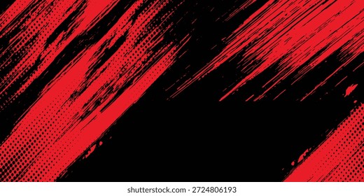 Schwarz-roter abstrakter farbiger Hintergrund mit Halbtonstil modernem Rot	