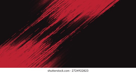 Black and red abstract grunge background with halftone style modern arts sport background abstract