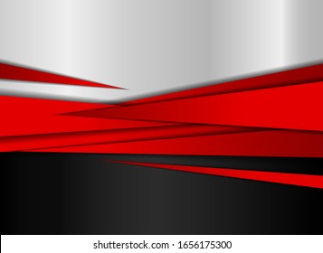 Black and red abstract metal background. vector editable design