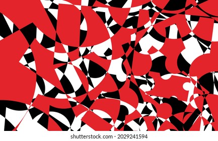 black and red abstract texture in op art style