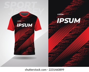 black red abstract tshirt sports jersey design for football soccer racing gaming motocross cycling running