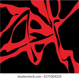 BLACK AND RED ABSTRACT VEKTOR 1988