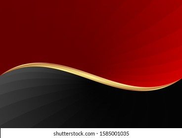 black and red abstract wavy background
