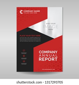 Black and red annual report template