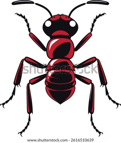 A Black and Red Ant design