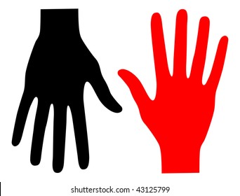 black and red arms