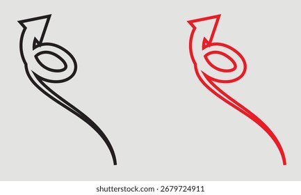 Black and red arrow icon.  Design for website, design, logo, app, UI., curved arrow sign. Vector illustration - Powered by Shutterstock - Get 15% off with code: PIKWIZARD15