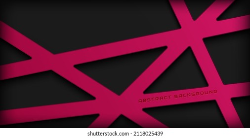 black and red background with crossing line, solid line background concept. 