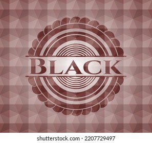 Schwarz-Rot-Zeichen mit geometrischem Muster. Nahtlos. 