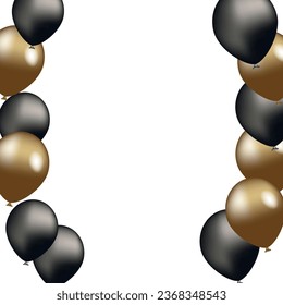 Black and red balloons, an element of the Black Friday sale