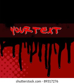 Black and red banner