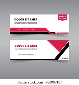 Black and red banner abstract design