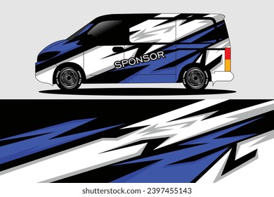 black and red base color van wrapper design. Wrap, sticker and decal designs in vector format