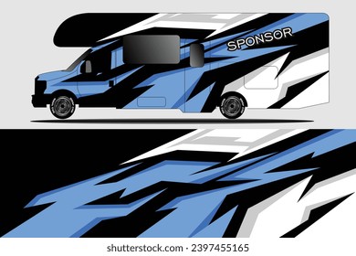 diseño de envoltorio de camioneta color base negro y rojo. Diseños de ajuste, pegatinas y calcomanías en formato vectorial