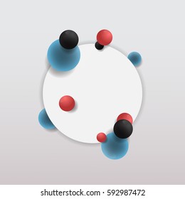 Black And Red and Blue Balloons Vector Abstract Background