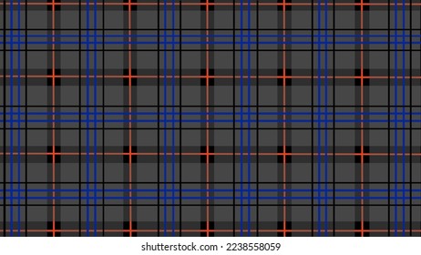 black, red and blue checkered seamless pattern as a background
