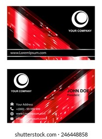 Black and red business card  