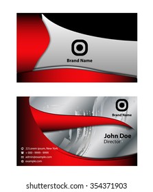 Black and red business card  