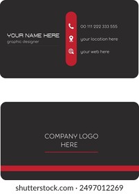 black and red business card design
