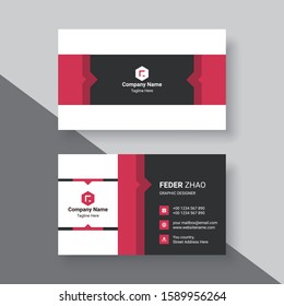 Black Red Business Card Template