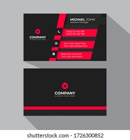 Black And Red Business Card Template