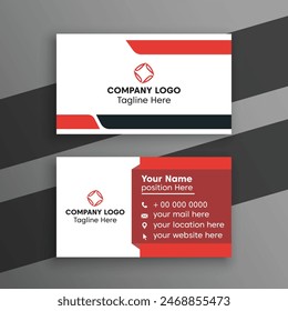 black and red business card template