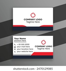 black and red business card template