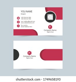 Black and red business vector business card