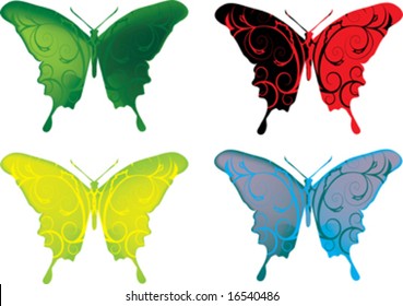 black and red butterfly