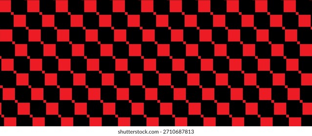 Patrón a cuadros negro y rojo, patrón sin fisuras Checkerboard. moderno