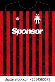 Black And Red Classic Stripe Pattern for Sublimation Football Jersey Print