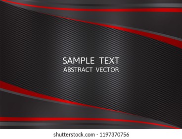 Black and red color abstract vector background with copy space. Graphic design