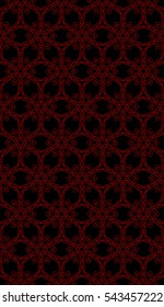 black and red color floral pattern. vector illustration. For design, wallpaper, card, banner, flyer. Ethnic ornament