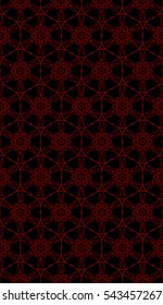 black and red color floral pattern. vector illustration. For design, wallpaper, card, banner, flyer. Ethnic ornament